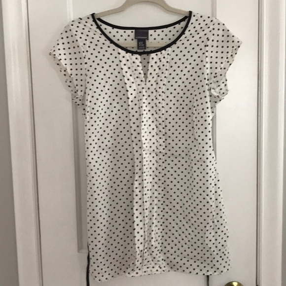 Motherhood Maternity Polka Dot Small Tunic Top - Picture 1 of 5